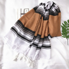 2017 new fashion Euro design hot selling lady all-match simple stripes cotton scarf wholesale